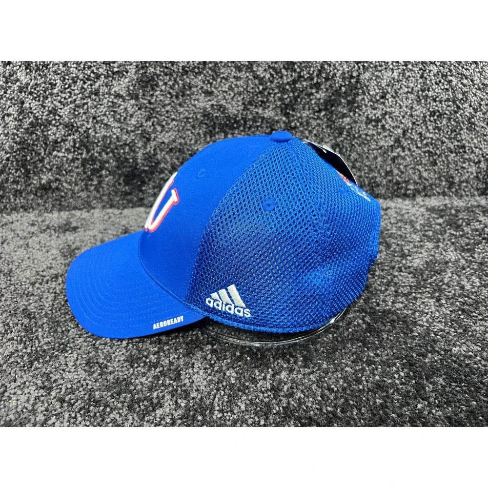 NWT Adidas Kansas Jayhawks KU Royal Blue AEROREADY Mesh Back Hat Cap NCAA‎